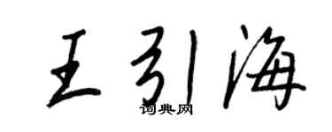 王正良王引海行書個性簽名怎么寫