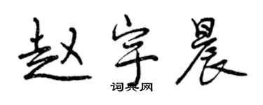 曾慶福趙宇晨行書個性簽名怎么寫