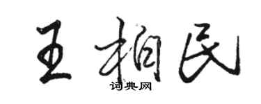 駱恆光王柏民行書個性簽名怎么寫