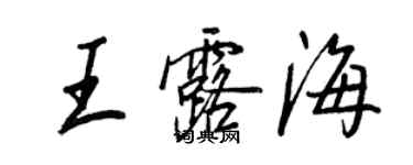 王正良王露海行書個性簽名怎么寫