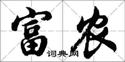 胡問遂富農行書怎么寫