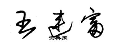 朱錫榮王連富草書個性簽名怎么寫