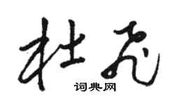駱恆光杜飛草書個性簽名怎么寫