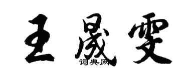 胡問遂王晟雯行書個性簽名怎么寫