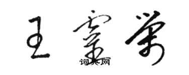 駱恆光王靈榮草書個性簽名怎么寫