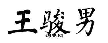 翁闓運王駿男楷書個性簽名怎么寫