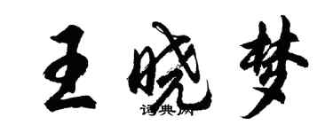 胡問遂王曉夢行書個性簽名怎么寫