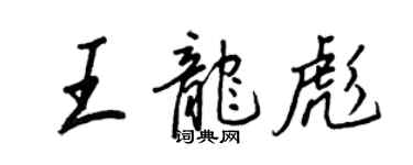 王正良王龍彪行書個性簽名怎么寫