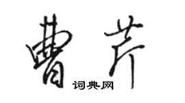 駱恆光曹芹行書個性簽名怎么寫