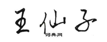 駱恆光王仙子行書個性簽名怎么寫