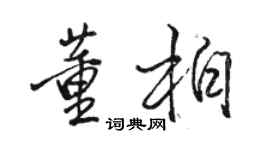 駱恆光董柏行書個性簽名怎么寫