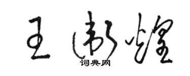駱恆光王衛煌草書個性簽名怎么寫