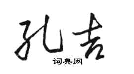 駱恆光孔吉行書個性簽名怎么寫