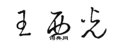 駱恆光王西光草書個性簽名怎么寫