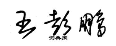 朱錫榮王彭鵬草書個性簽名怎么寫