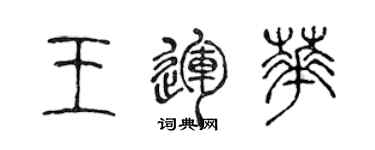 陳聲遠王運華篆書個性簽名怎么寫