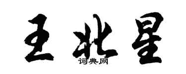 胡問遂王北星行書個性簽名怎么寫