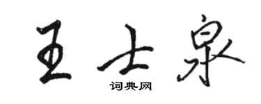 駱恆光王士泉行書個性簽名怎么寫