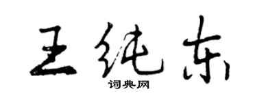 曾慶福王純東行書個性簽名怎么寫