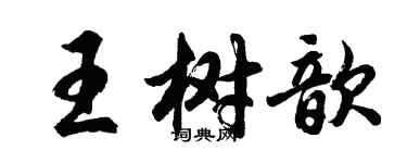 胡問遂王樹歆行書個性簽名怎么寫