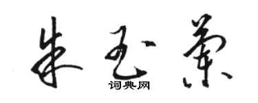 駱恆光朱玉蘭草書個性簽名怎么寫