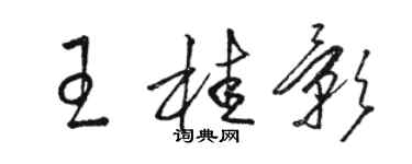 駱恆光王桂影草書個性簽名怎么寫