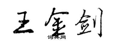 曾慶福王金劍行書個性簽名怎么寫