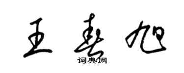 梁錦英王春旭草書個性簽名怎么寫