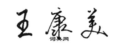 駱恆光王康美行書個性簽名怎么寫