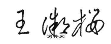 駱恆光王微櫻草書個性簽名怎么寫