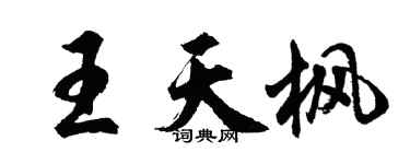 胡問遂王天楓行書個性簽名怎么寫
