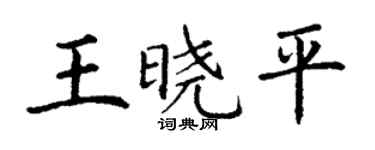 丁謙王曉平楷書個性簽名怎么寫