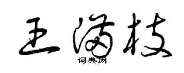 曾慶福王滿枝草書個性簽名怎么寫
