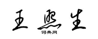 梁錦英王照生草書個性簽名怎么寫