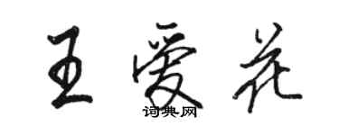 駱恆光王愛花行書個性簽名怎么寫