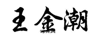 胡問遂王金潮行書個性簽名怎么寫