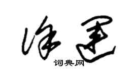 朱錫榮徐運草書個性簽名怎么寫