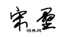 朱錫榮宋壘草書個性簽名怎么寫