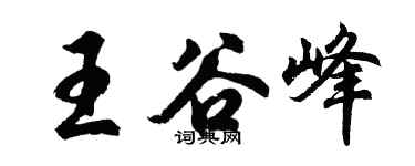 胡問遂王谷峰行書個性簽名怎么寫