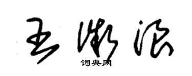 朱錫榮王微浪草書個性簽名怎么寫