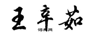 胡問遂王辛茹行書個性簽名怎么寫