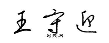 梁錦英王守迎草書個性簽名怎么寫