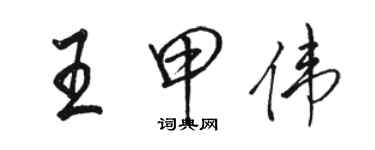 駱恆光王甲偉行書個性簽名怎么寫