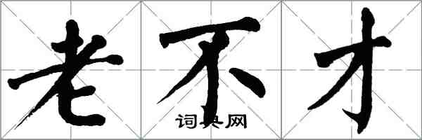 翁闓運老不才楷書怎么寫