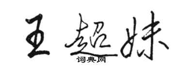 駱恆光王超妹行書個性簽名怎么寫