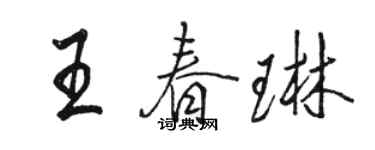 駱恆光王春琳行書個性簽名怎么寫