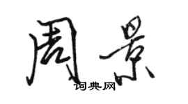 駱恆光周景行書個性簽名怎么寫