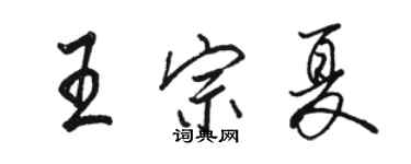 駱恆光王宗夏行書個性簽名怎么寫