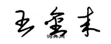 朱錫榮王金來草書個性簽名怎么寫