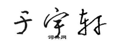 駱恆光於宇軒草書個性簽名怎么寫